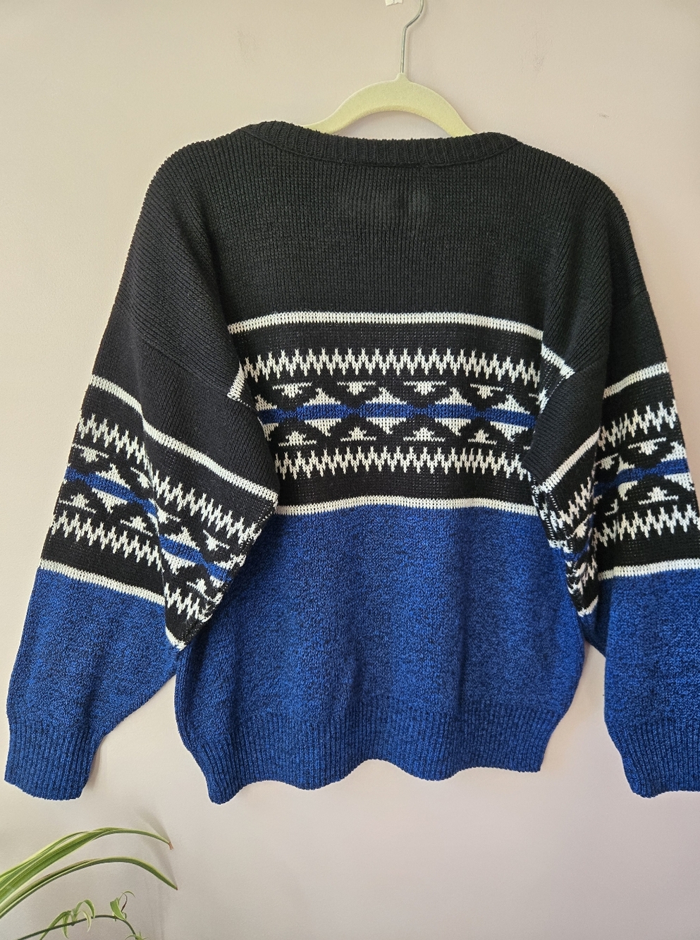 Vintage 80s Sweater Graphix Geometric Colorblock Knit Pullover Medium - Picture 4 of 10